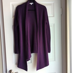 2/$20 - New York & Company Women's M Purple Cardigan Sweater